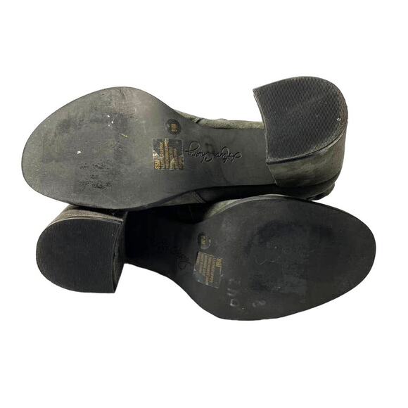 Women's Arturo Chiang Shoes Rakel Suede Ankle Boots Block Heel Booties Gray 8.5 - Picture 6 of 7